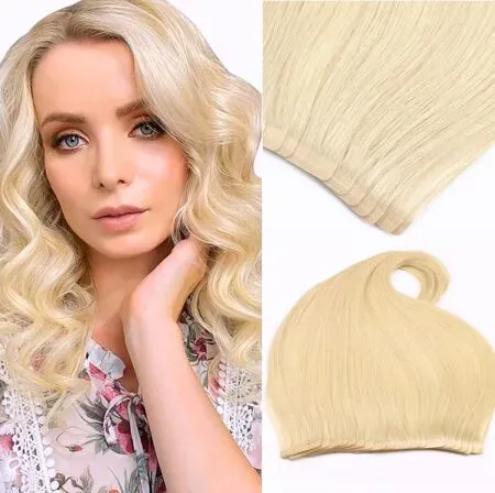 niewidzialne kanapki 20 taśm naturalne włosy długość 57 cm