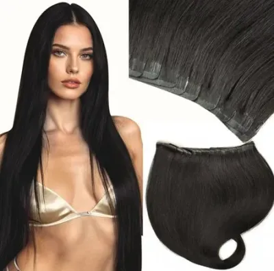 niewidzialne kanapki z naturalnych włosów długość 57 cm 20 taśm