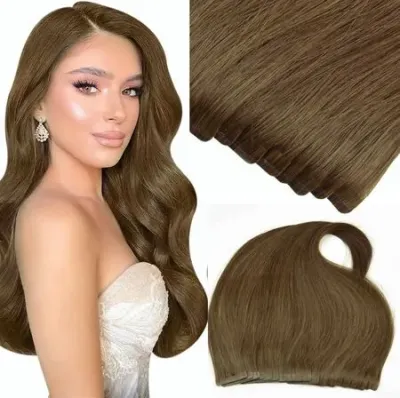 niewidzialne kanapki z naturalnych włosów długość 57 cm 20 taśm