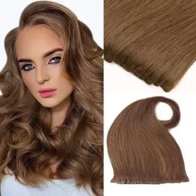niewidzialne kanapki 20 taśm naturalne włosy 57 cm